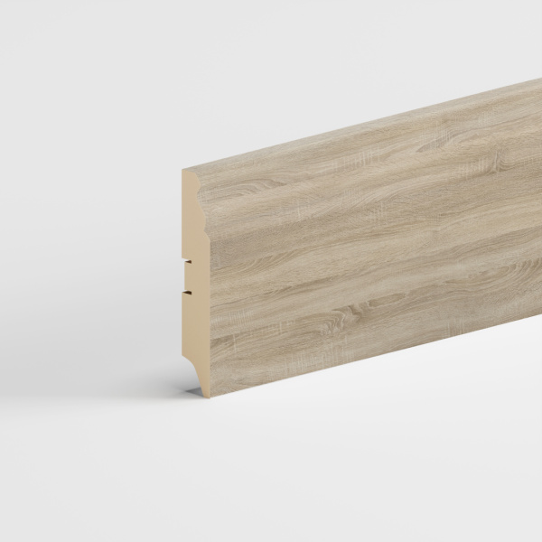 Напольный плинтус МДФ STELLA 100E 2000x100x16 Дуб Сонома (12шт в упак)