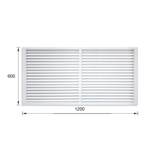 Решетка радиаторная ПВХ белая 600*1200 мм Stella