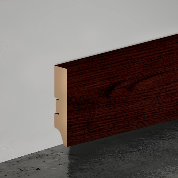 2К Напольный плинтус МДФ STELLA 80А 2000х80х16 Венге (16шт в упак)