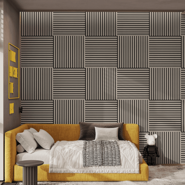 Панель Стеновая Акустическая Stella Comfort De Luxe Sandgrau 600х600х9 (уп.1шт.)