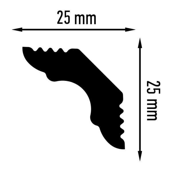 Уголок внутренний E 25/25 (25*4)