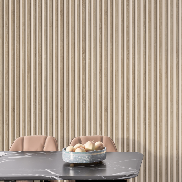 Рейка Интерьерная МДФ Stella Модель 12 Standart Дуб Сонома 2800х27х12 (упак.15шт.)