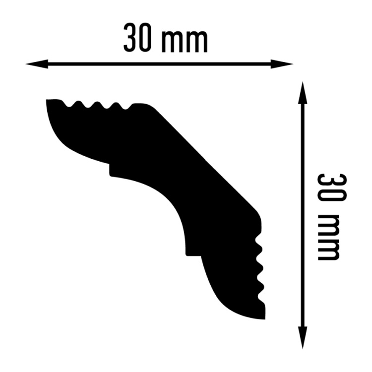 Уголок внутренний E 30/30 (25*4)